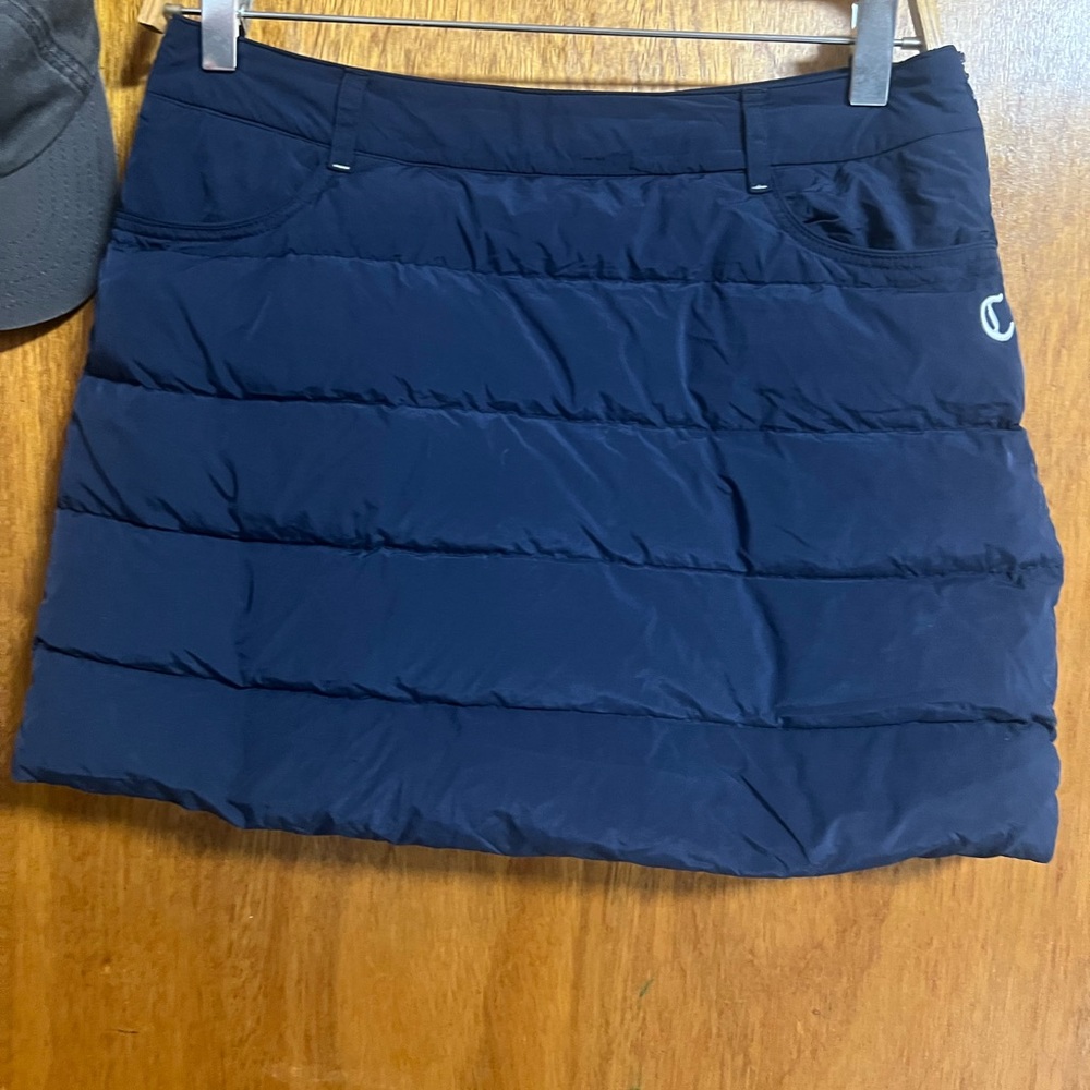 Callaway Navy Quilted goose down Puffer Skirt